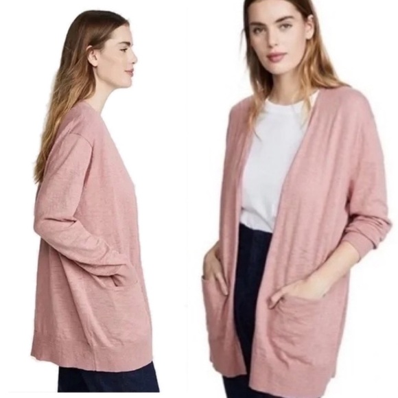 Madewell Oversized Pink Cardigan Sweater Size XXS - Picture 1 of 15
